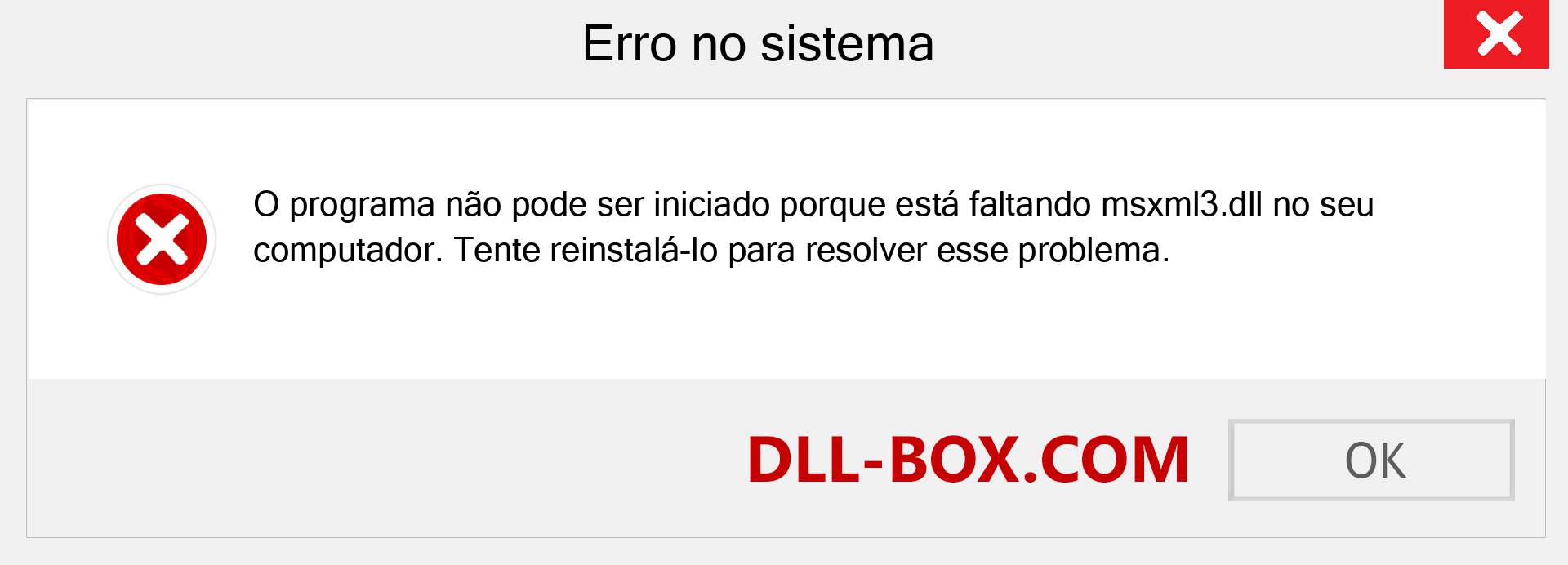 Arquivo msxml3.dll ausente ?. Download para Windows 7, 8, 10 - Correção de erro ausente msxml3 dll no Windows, fotos, imagens